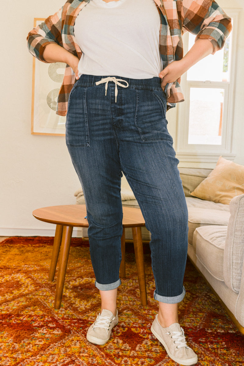 Nadine Pull-On Drawstring Joggers - PLUS