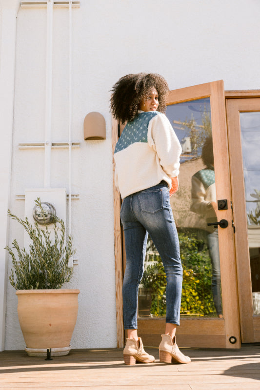 Serene Contrast Wash Tummy Control Skinny
