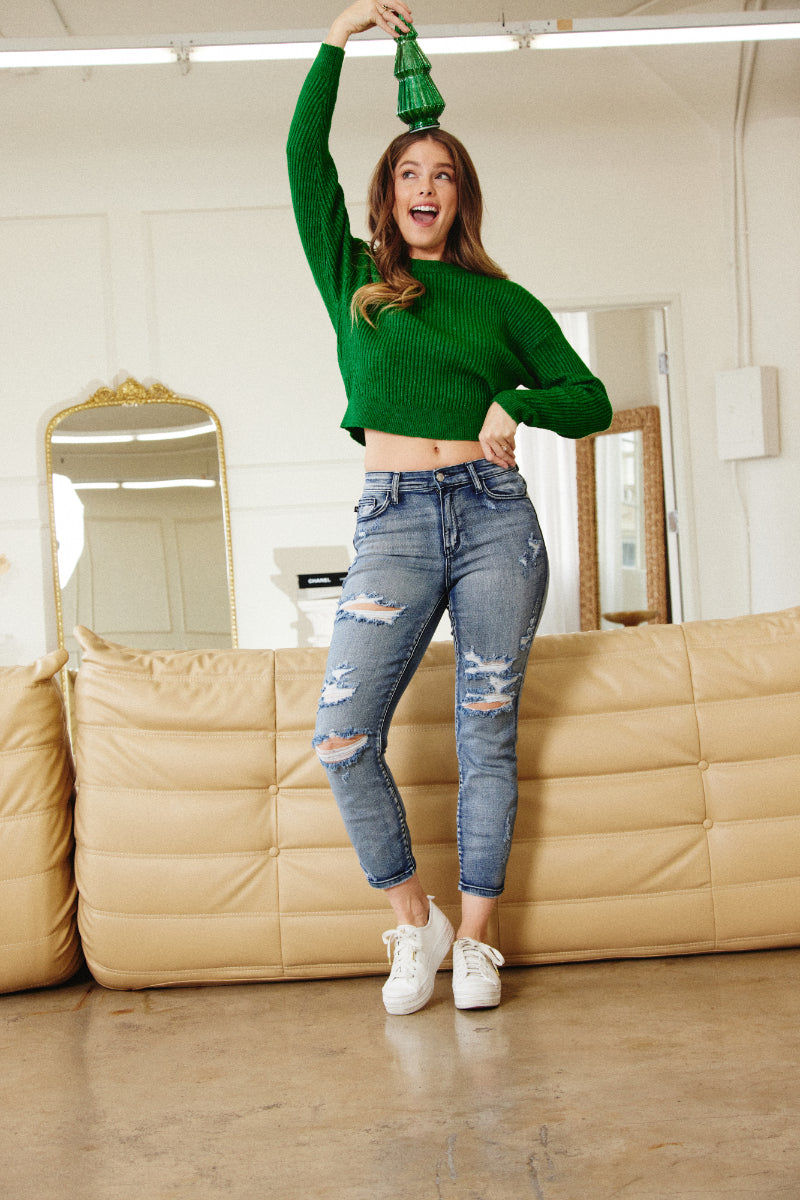 Alyson High Waist Destroyed Boyfriend