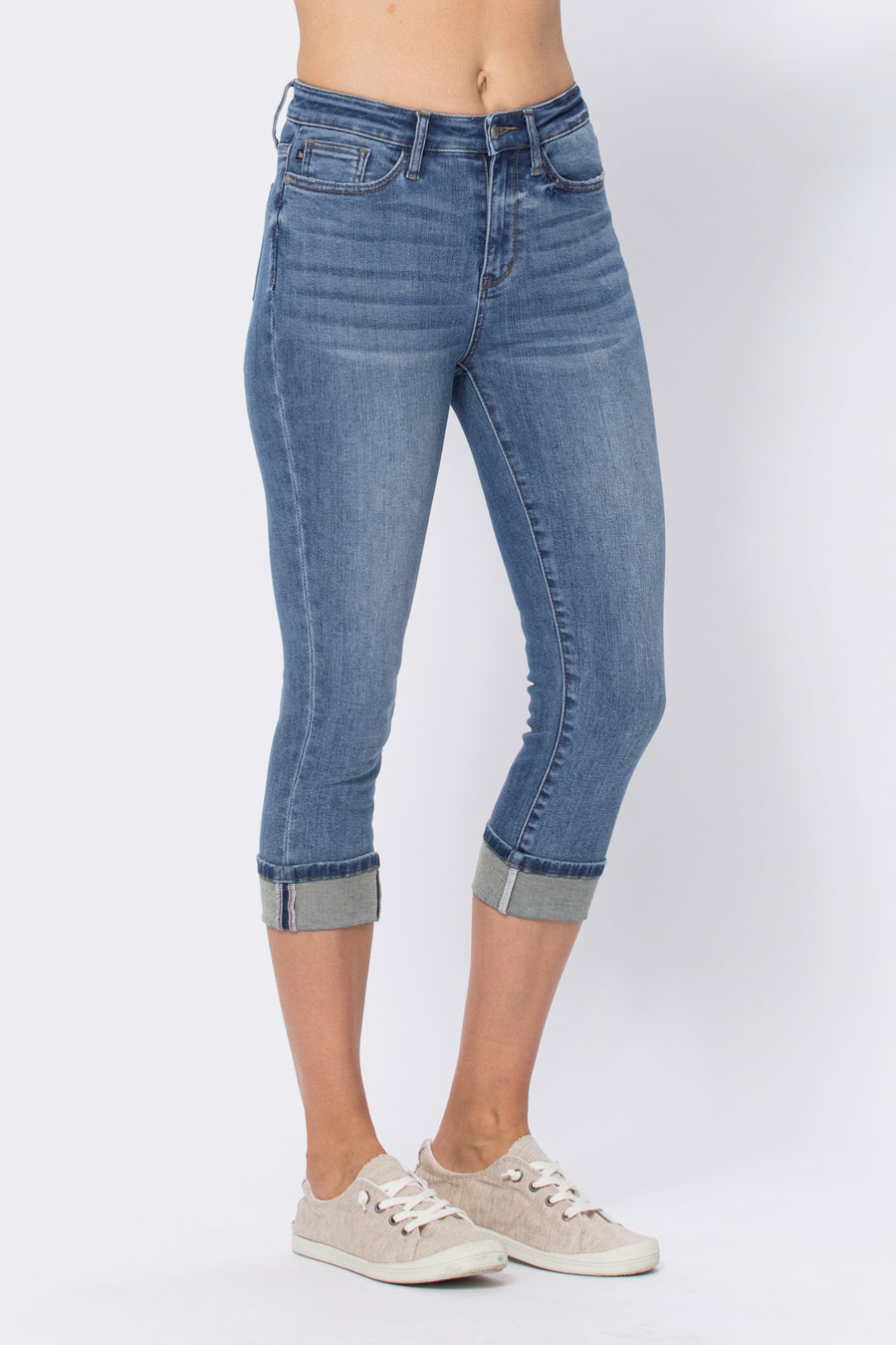 Aliana Midrise Cuffed Capri
