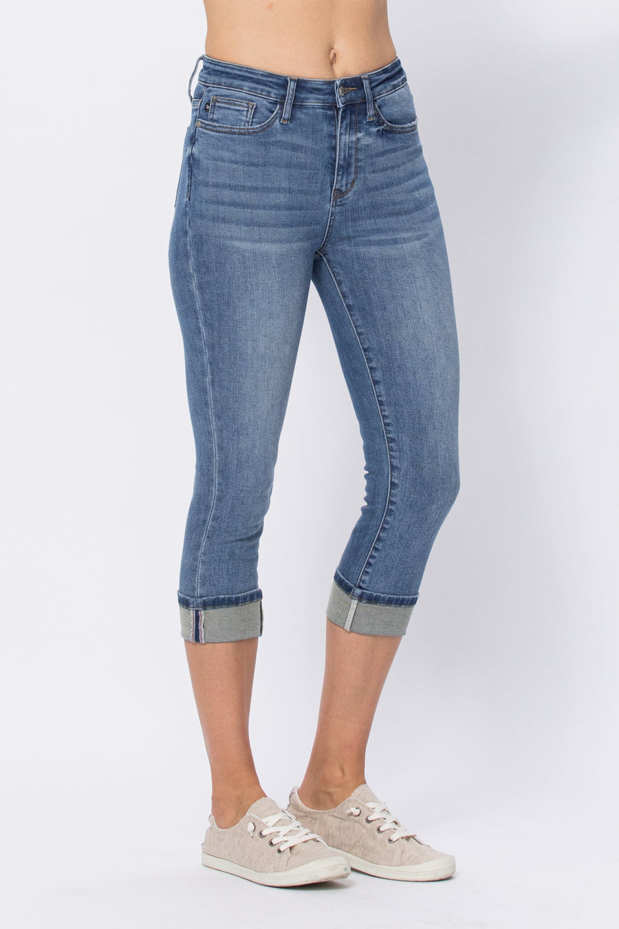 Aliana Midrise Cuffed Capri - PLUS