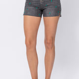 Lucille Cactus Embroidery Shorts