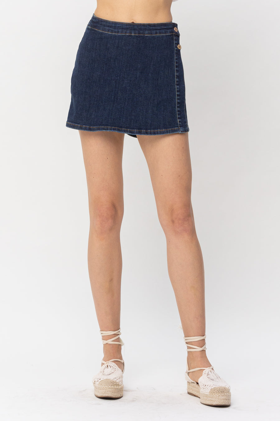 Rebecca Clean Wash Denim Skort