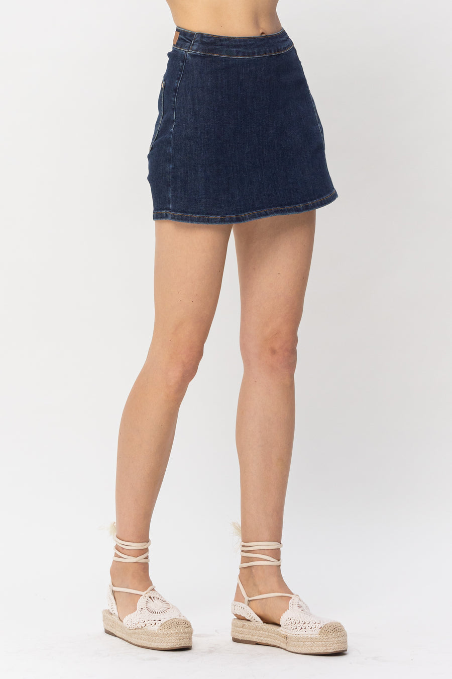 Rebecca Clean Wash Denim Skort