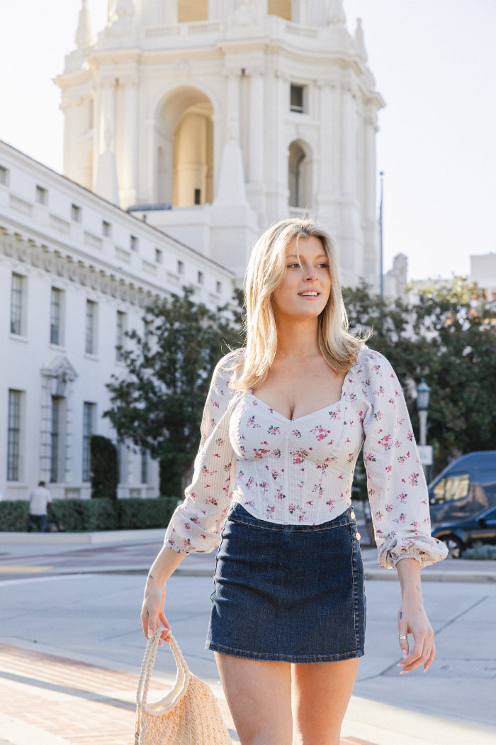 Rebecca Clean Wash Denim Skort